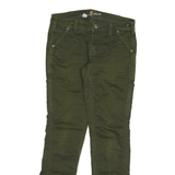 CARHARTT Womens Slim Fit Jeans Dark Green Denim W28 L28 Workwear Pocket Detail