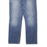 GUESS Mens Jeans Blue Regular Straight Denim Medium W34 L30 Casual Zip