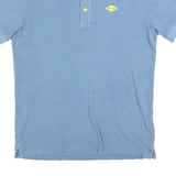 REPLAY Mens Blue Short Sleeve Polo Shirt M Cotton Blend Casual Summer