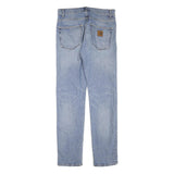 CARHARTT Mens Regular Fit Blue Denim Jeans W30 L32 Casual Cotton Blend Zip