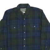 FIELD & STREAM Mens Blue & Green Check Shirt XL Cotton Blend Casual Outdoor