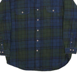 FIELD & STREAM Mens Blue & Green Check Shirt XL Cotton Blend Casual Outdoor