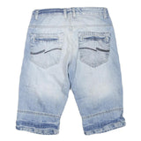 Mens Light Blue Denim Casual Shorts M W32 Cotton Blend Classic Fit Pocketed