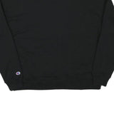 CHAMPION Mens Black Crew Neck L Sweatshirt Cotton Blend Logo Classic