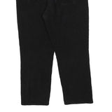 Womens Black Cotton Blend Regular Fit Straight Leg Trousers W34 L24 Comfortable