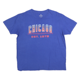 FANATICS Mens Blue Chicago Graphic T-Shirt XL Short Sleeve Crew Neck Cotton