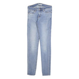 LEVI'S 711 Womens Slim Blue Denim Light W25 L32 Skinny Jeans Zip Cotton Blend