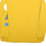 NEW BALANCE Mens Yellow Graphic Long Sleeve Crew Neck T-Shirt L Cotton Blend