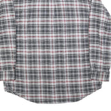 MOOSE CREEK Mens Grey & Red Check Cotton Shirt L Button Casual Comfortable