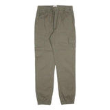 TALLY WEIJL Womens Regular Green Cotton Blend Cargo Trousers W26 L28