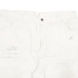 DICKIES Mens White Casual Cotton Blend Shorts 2XL W35 Workwear Utility