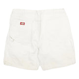 DICKIES Mens White Casual Cotton Blend Shorts 2XL W35 Workwear Utility
