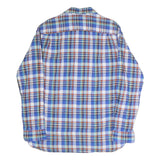 TOMMY HILFIGER Mens Blue Check Shirt M Classic Fit Cotton Button Collar
