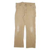 DICKIES Mens Jeans Beige Relaxed Straight Denim Rinse W36 L30 Workwear