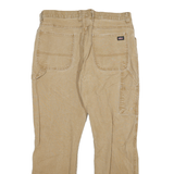 DICKIES Mens Jeans Beige Relaxed Straight Denim Rinse W36 L30 Workwear