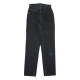TEDDYS Womens Regular Fit Black Denim Jeans W24 L30 Zip Closure Casual