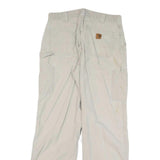 CARHARTT Mens Regular Fit Beige Cotton Blend Trousers W30 L31 Workwear Casual