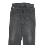 LEVI'S Mens Black Regular Fit Straight Denim Jeans W30 L30 Classic Zip Closure