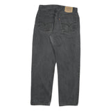 LEVI'S Mens Black Regular Fit Straight Denim Jeans W30 L30 Classic Zip Closure
