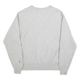 CHAMPION REVERSE WEAVE Mens Grey Cotton Blend Crew Neck L Sweatshirt Logo