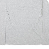 CALVIN KLEIN Womens Grey Henley T-Shirt XL Long Sleeve Round Neck Cotton Blend