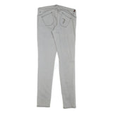 TRUSSARDI Womens Jeans Light Blue Regular Skinny Denim W34 L33 Zip Stylish