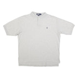 POLO RALPH LAUREN Mens Grey Cotton Blend Short Sleeve Plain XS Polo Shirt
