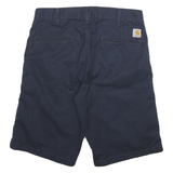 CARHARTT Mens Shorts Navy L W30 Classic Cotton Casual Plain Size