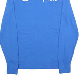 CHAMPION Mens Blue Long Sleeve Crew Neck Graphic T-Shirt S Cotton Blend