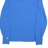 CHAMPION Mens Blue Long Sleeve Crew Neck Graphic T-Shirt S Cotton Blend