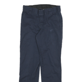 DICKIES Mens Cotton Blend Navy Regular Fit Straight Leg Trousers W30 L29