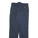 DICKIES Mens Cotton Blend Navy Regular Fit Straight Leg Trousers W30 L29