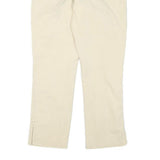 JECKERSON Womens Slim Beige Cotton Blend Trousers W28 L24 Zip Closure