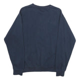 REEBOK Mens Blue Crew Neck S Cotton Blend Pullover Sweatshirt Casual Comfort