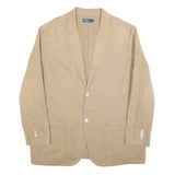 POLO RALPH LAUREN Mens Beige Cotton Classic Jacket 3XL Button Closure Casual