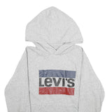 LEVI'S Mens Grey Hoodie XS Cotton Blend Casual Pullover Sweatshirt