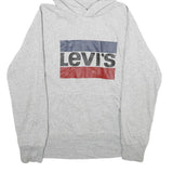 LEVI'S Mens Grey Hoodie XS Cotton Blend Casual Pullover Sweatshirt