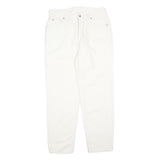 LAURA BIAGIOTTI Womens Cotton Blend White Regular Fit Straight Trousers W32 L28