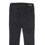 LEVI'S 511 Slim Mens Jeans Black Regular Cotton Blend Button W38 L31