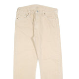 LEVI'S 501 Mens Jeans Beige Regular Straight Denim W36 L29 Classic Button Fly
