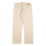 LEVI'S 501 Mens Jeans Beige Regular Straight Denim W36 L29 Classic Button Fly