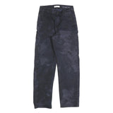 CARHARTT Womens Regular Fit Straight Leg Denim Rinse W24 L28 Cotton Blend Zip