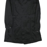 DIESEL Womens Black Military Jacket S Cotton Blend Button Front Stylish