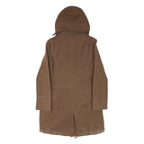 TOMMY HILFIGER Womens Brown & Purple Cotton Blend Hooded Jacket S Outerwear