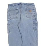 CARHARTT Mens Jeans Blue Loose Straight Denim Medium W40 L28 Workwear Zip