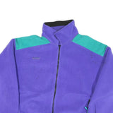 COLUMBIA Mens Purple & Teal Fleece Zip Jacket L Polyester Blend Outdoor Active