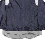 TOFFS Mens Navy Blue & Silver Casual Zip Jacket M Polyester Blend Lightweight