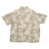PURITAN Mens Beige & Cream Floral Pattern Shirt XL Casual Summer Relaxed Fit