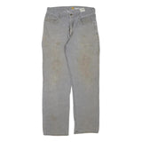 CARHARTT Mens Cotton Blend Grey Regular Fit Straight Leg Trousers W32 L32