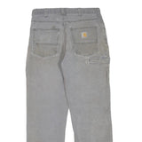 CARHARTT Mens Cotton Blend Grey Regular Fit Straight Leg Trousers W32 L32